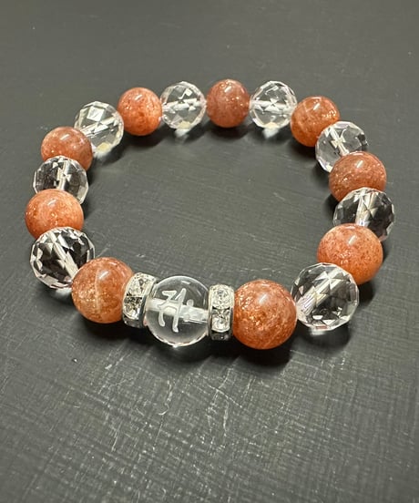 2026年開運ブレスレット 午（うま）年/勢至菩薩（サク）の梵字水晶