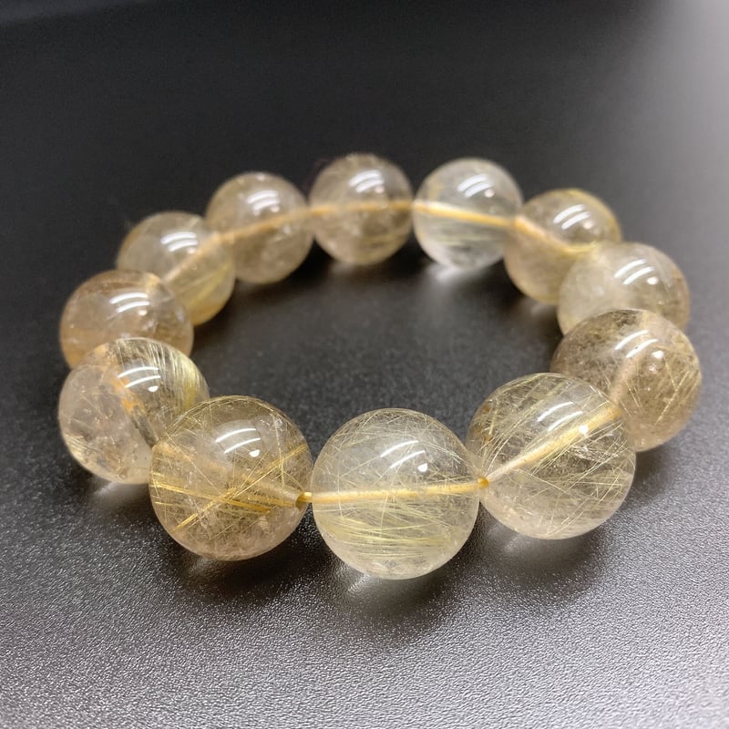 超透明＆高級感 シャンパンゴールドルチルブレスレット とっても綺麗 7