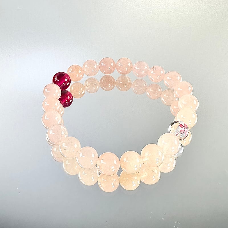 ☆展☆天使のブレスレット❀うるうるモルガナイトグラデーションスター