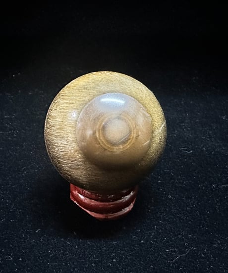 タイガーアイの丸玉　4.6cm　台座付き