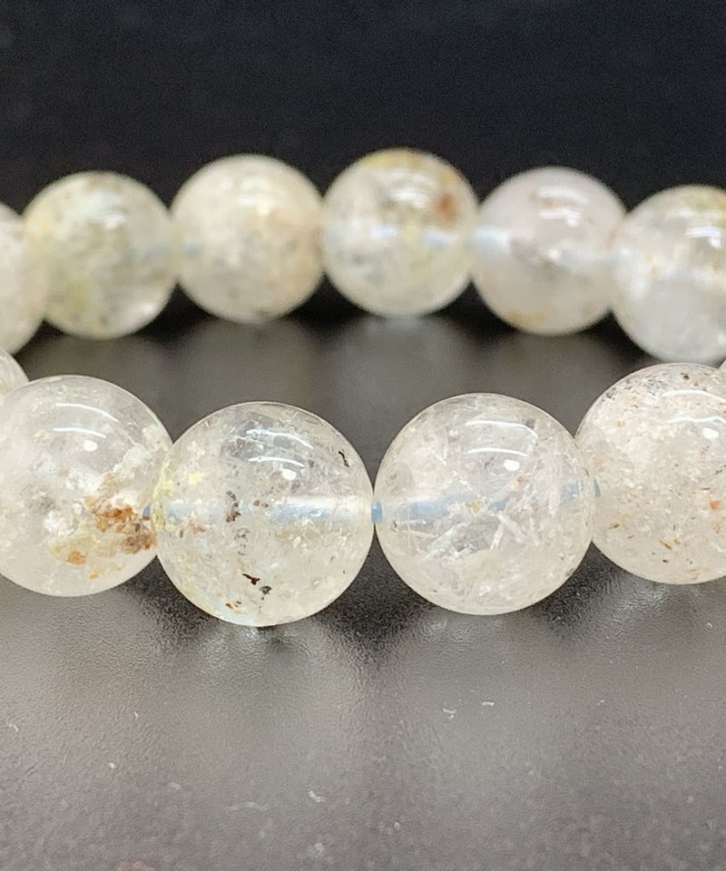 白雲母入り水晶 13㎜のブレスレット Ⅰ | うさぎ屋 白雲母入り水晶 13㎜のブレスレット Ⅰ | うさぎ屋