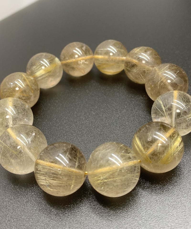 金運UP！ 大玉シャンパンゴールドルチル 18～18.5㎜ 圧巻の