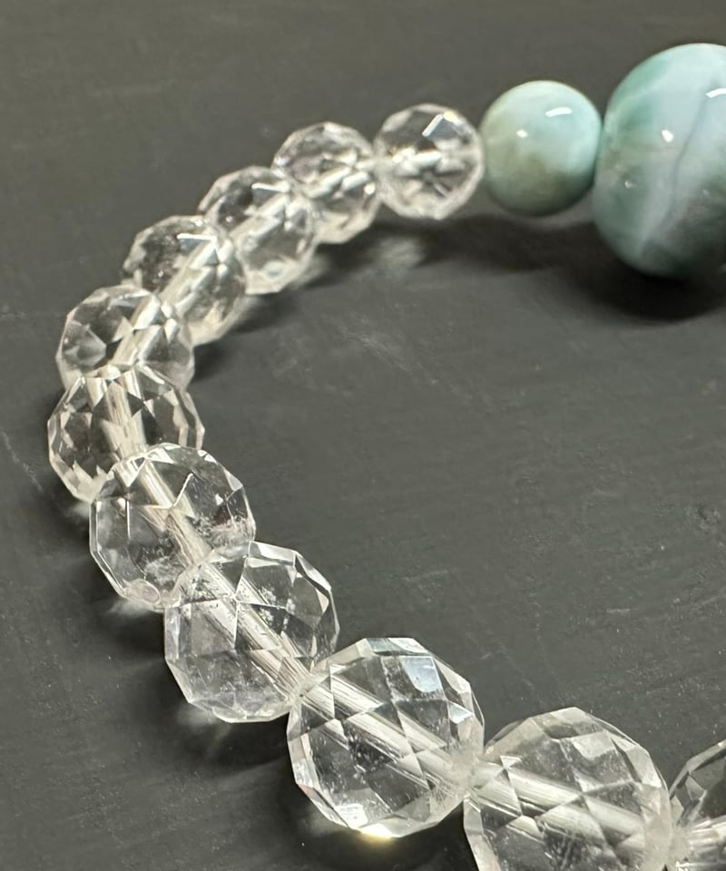 ラリマー ブレスレット ① 天然ラリマーブレスレット 8.5mm [b860-8mm] | ブレスレット,ストーン