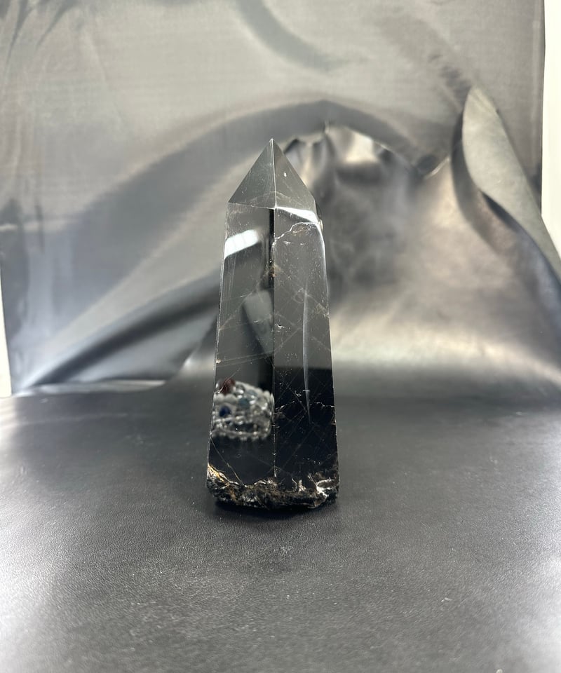 モリオン（黒水晶）ポイント 置き石 高さ17.5cm | うさぎ屋