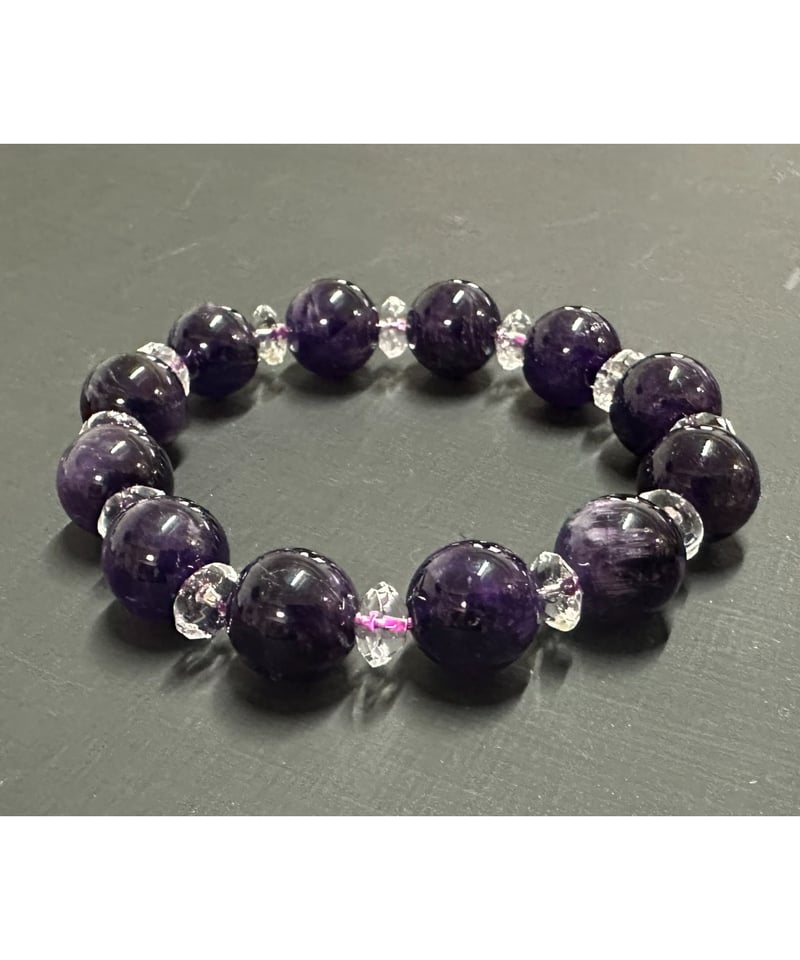 愛の守護石 アメジストのシンプルブレスレット | うさぎ屋
