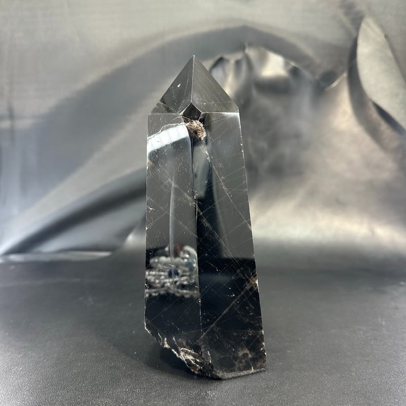 モリオン(黒水晶)ポイント 置き石 高さ17.5cm | うさぎ屋 モリオン(黒水晶)ポイント 置き石 高さ17.5cm | うさぎ屋