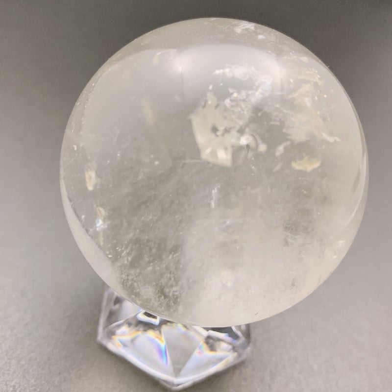 天然水晶SPHERICAL 丸玉58.7㎜鑑別書付き約281g