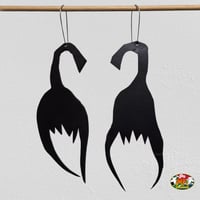 【送料無料】廃タイヤ アップサイクルピアス 1　(鳥）