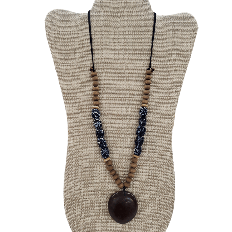 アンティーク　 トレードビーズネックレス 送料無料】 ズールーラブビーン モダマ 豆 トレードビーズネックレス