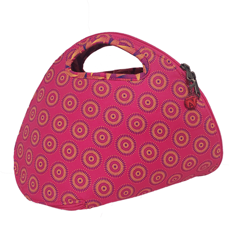 【送料無料】ツイストバッグ　ピンク１　シュウェシュウェ（南アフリカ伝統布）