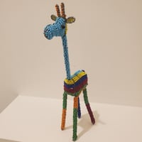 南アフリカの可愛いビーズアニマルM（キリン）カラフル