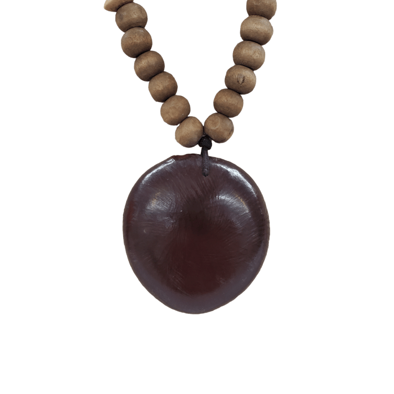 送料無料】 ズールーラブビーン モダマ 豆 トレードビーズネックレス