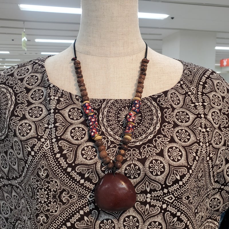 №1158さざれ石 ブラウンゴールドビーズネックレス №1158さざれ石 ブラウンゴールドビーズネックレス