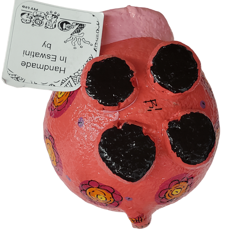 カラフル水玉のカバ(かば）張子貯金箱21 | マデリーフ