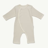 Organic Waffle Rompers -natural-