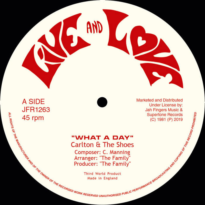 Carlton & The Shoes - What A Day (12inch)(Regga