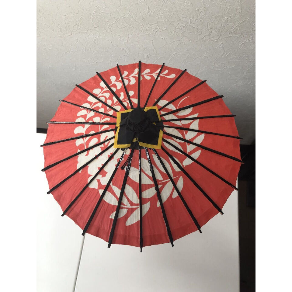 傘福飾り台（藤紫ミニ和傘セット）（ミニ和傘の色・柄変更可