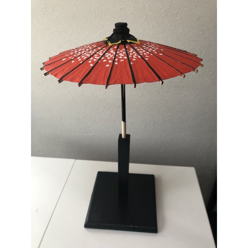 傘福飾り台（藤紫ミニ和傘セット）（ミニ和傘の色・柄変更可