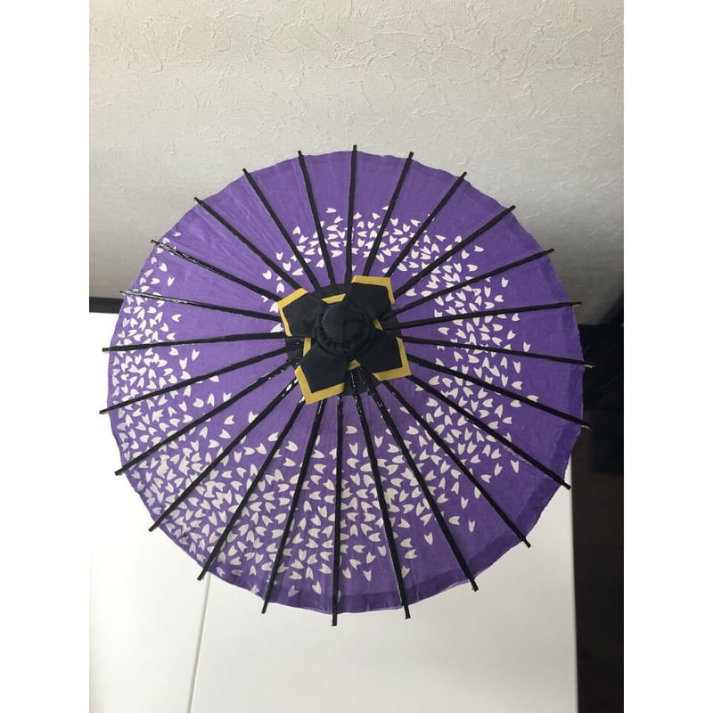 傘福飾り台（藤紫ミニ和傘セット）（ミニ和傘の色・柄変更可