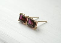 K10YG/ロードライトガーネット ピアス【HAKONIWA / 箱庭】/(PE20044Y-RGA)