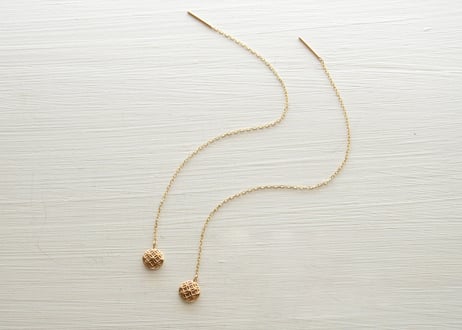 K10YG/ アメリカンピアス【SHIPPO / 七宝】/WAMON MINI GOLD (PE20028Y)
