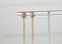 K10YG/ ロングチェーンピアス【AOI / 葵】/WAMON MINI GOLD (PE20029Y)