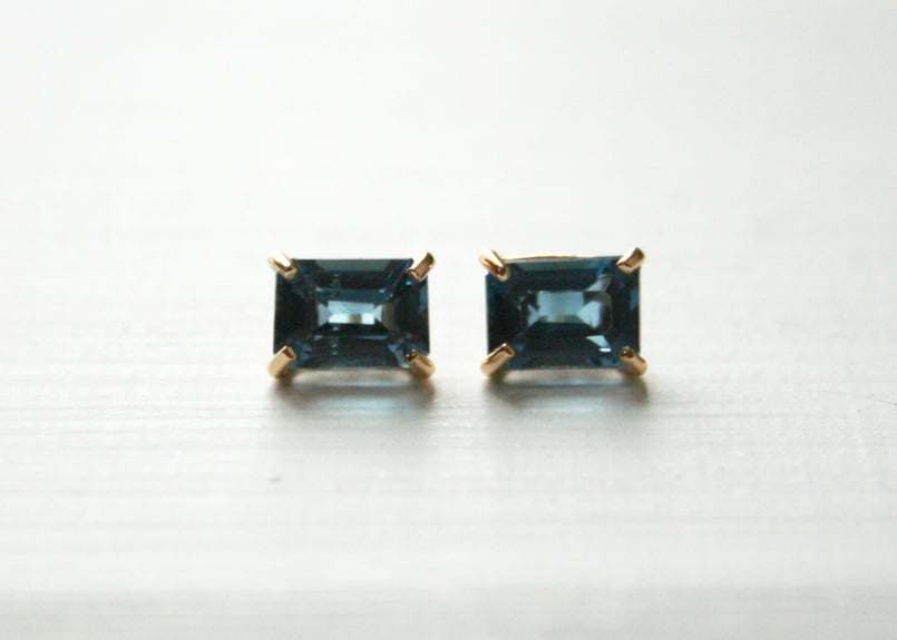 K10YG/ロンドンブルートパーズ ピアス【HAKONIWA / 箱庭】/(PE20044Y-...
