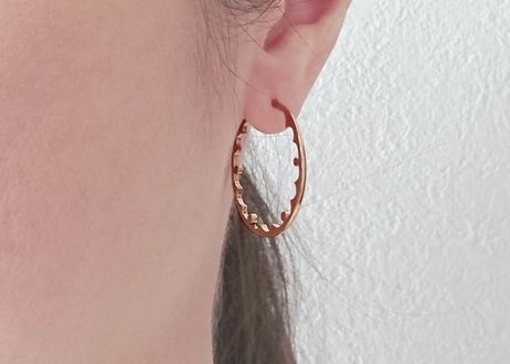 K10YG/ピアス【YUKIWA / 雪輪】WAMON  GOLD（PE10062Y-M）