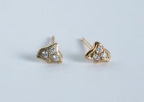K10YG/ダイヤピアス【CHIDORI / 千鳥】WAMON MINI GOLD（PE10044）