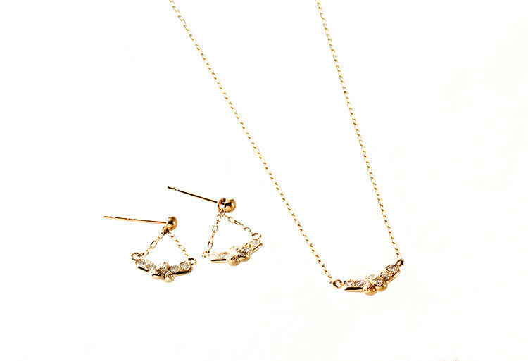 【*・yuyu・* 】K10•K10WG ピアス リクエスト 3点 まとめ CLIP CHAIN HOOP PIERCED EARRINGS (M)(2JP0941)K10 ピアス