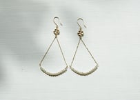K10YG/ ダイヤ・パールピアス【SAKURA / 桜】/WAMON MINI GOLD (PE20036Y-P)