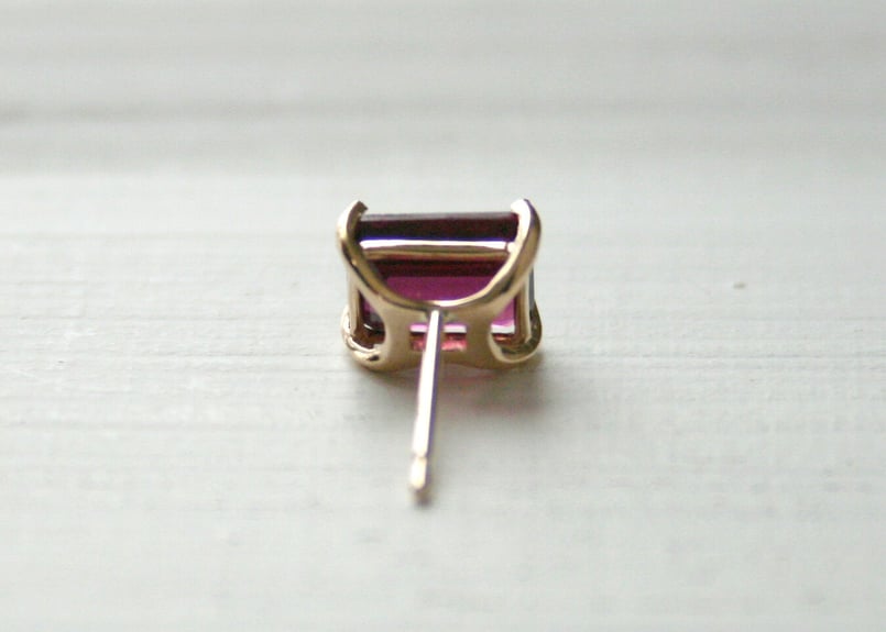 K10YG/ロードライトガーネット ピアス【HAKONIWA / 箱庭】/(PE20044Y-