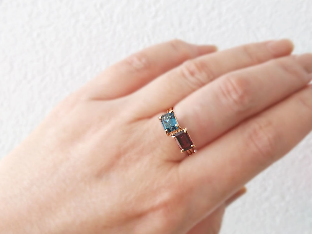 K10YG/ロンドンブルートパーズ リング【HAKONIWA / 箱庭】/(RG20044Y-