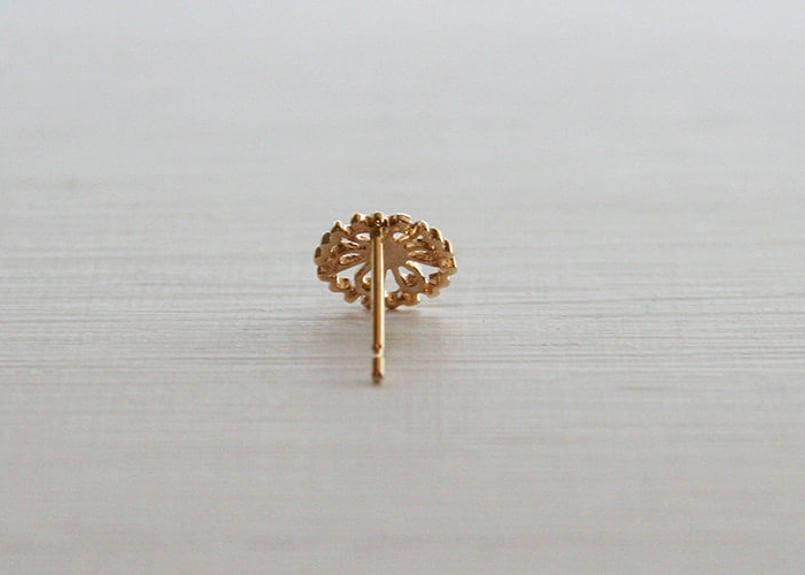 K10YG/ ピアス【YUKIWA KIKU / 雪輪菊】/WAMON MINI GOLD (