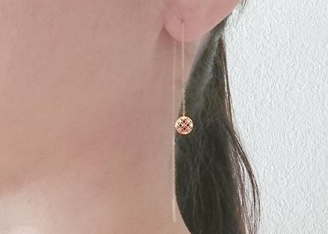 K10YG/ アメリカンピアス【SHIPPO / 七宝】/WAMON MINI GOLD (PE20028Y)