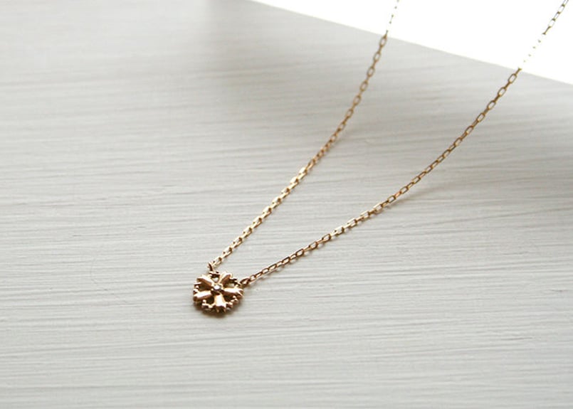 K10YG/ ネックレス【SAKURA / 桜】/WAMON MINI GOLD (NC200