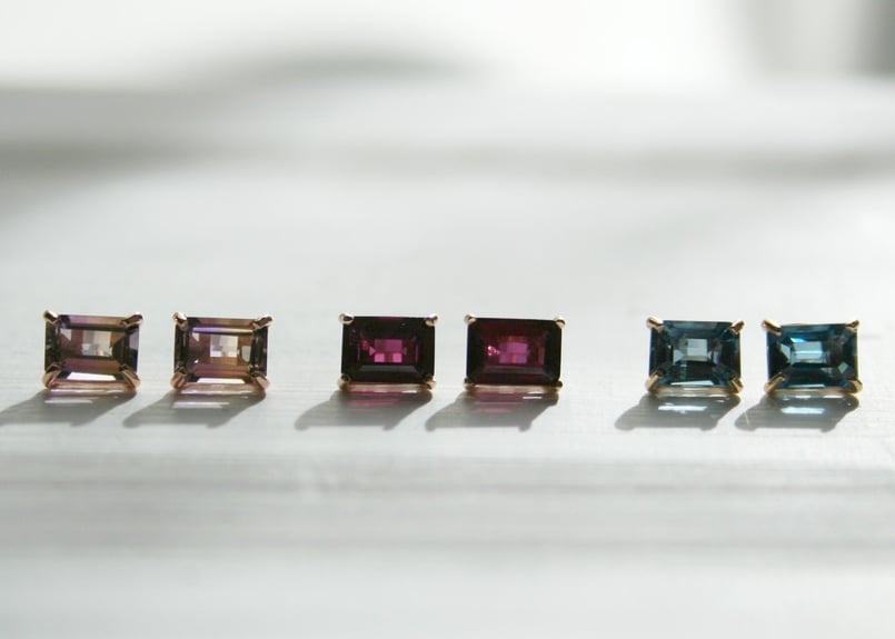 K10YG/ロードライトガーネット ピアス【HAKONIWA / 箱庭】/(PE20044Y-