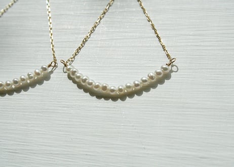 K10YG/ ダイヤ・パールピアス【SAKURA / 桜】/WAMON MINI GOLD (PE20036Y-P)