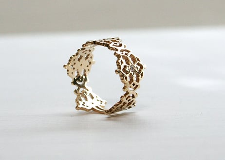 K10YG/ダイヤリング【HANABISHI / 花菱】（RG10002Y）