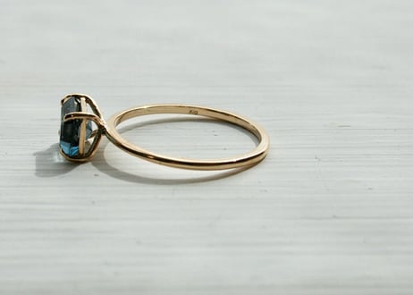 K10YG/ロンドンブルートパーズ リング【HAKONIWA / 箱庭】/(RG20044Y-BT)