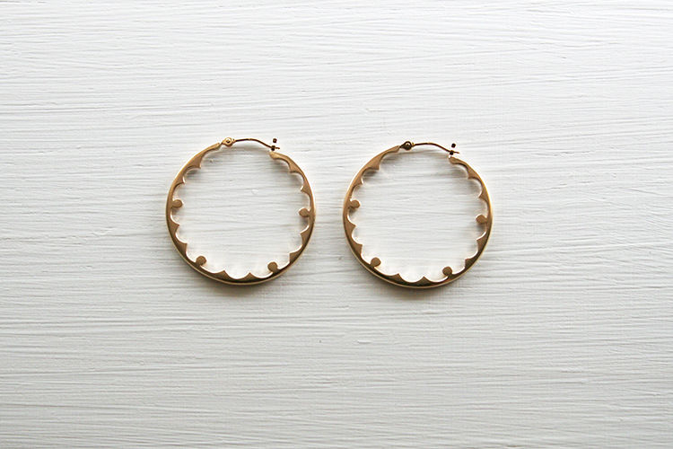 K10YG/ピアス【YUKIWA / 雪輪】WAMON GOLD（PE10062Y-M） |