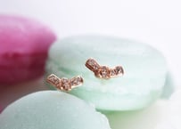 K10ダイヤピアス【MUSUBI MON / 結び文】（PE10070）K10YG/PG2色展開