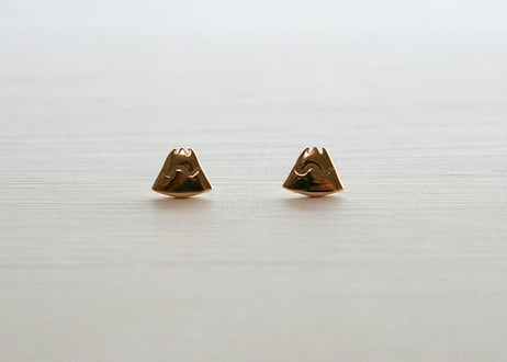 K10YG/ ピアス【FUJI / 富士】/WAMON MINI GOLD (PE20020Y)