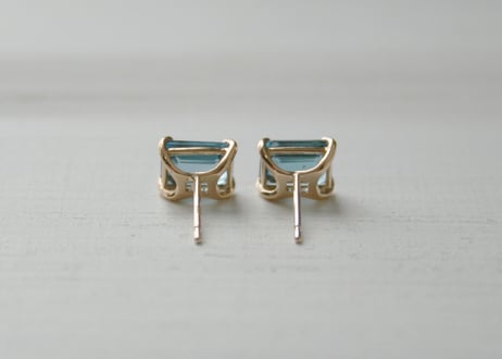 K10YG/ロンドンブルートパーズ ピアス【HAKONIWA / 箱庭】/(PE20044Y-BT)