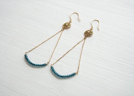 K10YG/ ピアス【YUKIWA KIKU / 雪輪菊】/WAMON MINI GOLD (PE20035Y-T)