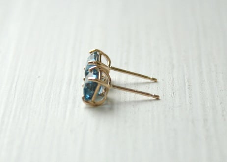 K10YG/ロンドンブルートパーズ ピアス【HAKONIWA / 箱庭】/(PE20044Y-BT)