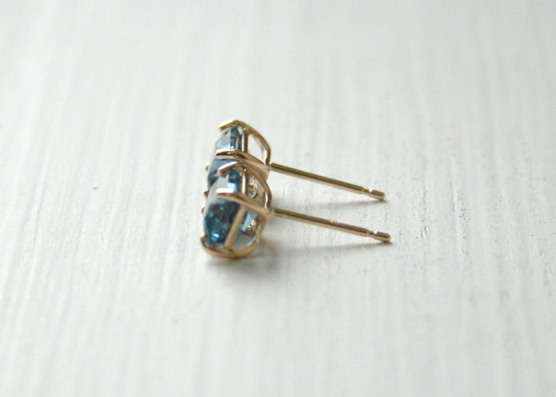 K10YG/ロンドンブルートパーズ ピアス【HAKONIWA / 箱庭】/(PE20044Y-...
