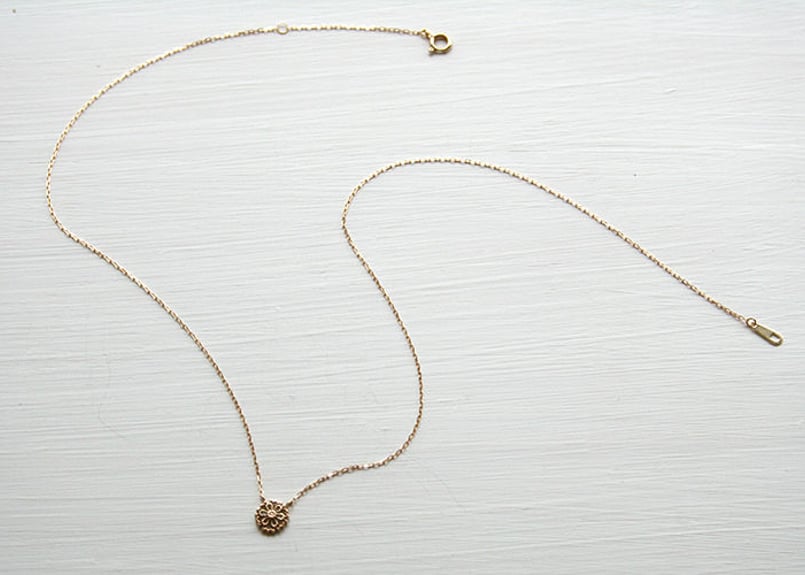 K10YG/ ネックレス【YUKIWA KIKU / 雪輪菊】/WAMON MINI GOLD