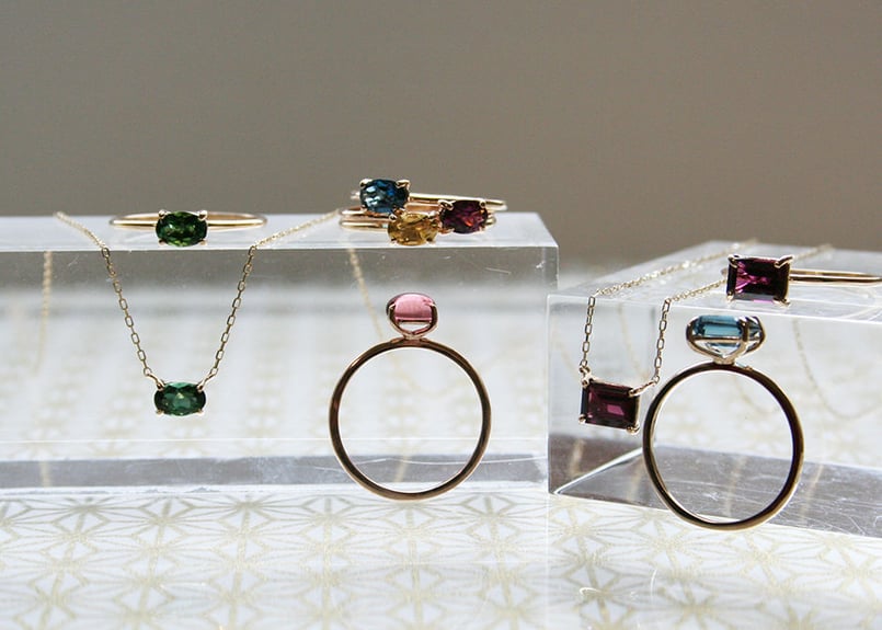 K10YG/ロードライトガーネット リング【HAKONIWA / 箱庭