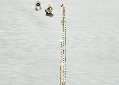 K10YG/ ロングチェーンピアス【AOI / 葵】/WAMON MINI GOLD (PE20029Y)